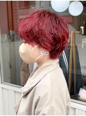 Gem Hair Studio 姉崎　ピラミンゴカラー×ゆるパーマショート