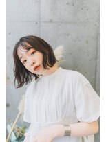 ガーデン オオタカノモリ(garden otakanomori)&nbsp;暗髪透明感×大人ショートボブ×ナチュラルボブ×外ハネボブ