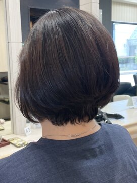 ヘアークリアー 春日部 大人可愛い前下がりショート/耳にかけても素敵/30代40代50代