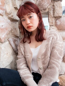 サインヘアー 静岡(sign hair) チェリーレッドカラー