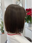 切りっぱなしボブ×ぱっつんボブ