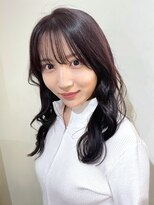 アイウィル(Ai WilL)&nbsp;ロングレイヤー ラベンダーベージュ　顔周りカット 暗めカラー