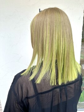 サビィ(Sabby) ライムグリーン/ブロンド/アンブレラカラー/氏川洸希