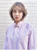 say.黒髪ボブルフネビージュ小顔ワンレンパーマ風ミルクティー
