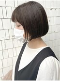 (土橋)大人ボブ内巻きレイヤーカット髪質改善暗髪カラー20代30代