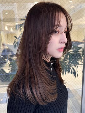 アミリー ひたち野うしく店(Amily) ハイライトバレイヤージュダブルカラーケアブリーチ30代40代