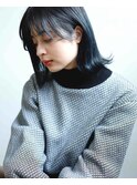 外ハネブルーブラック