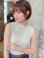アフロート ルヴア(AFLOAT RUVUA) みね.丸みが可愛いショートボブ!30代40代50代小顔新宿丸顔面長