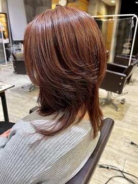 西宮/ウルフカット/白髪染め/ハイライト/ウルフレイヤー