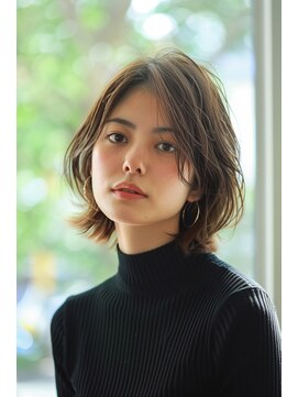 トリッカ 代官山(tricca) ミディアムボブ/大人ボブ/白髪ぼかしハイライト