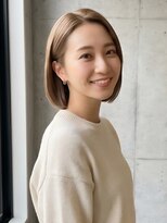 クレメント サロン ブル(Clement Salon Bull)&nbsp;【松戸BULL】大人女性に！まとまり◎ミルクティーベージュ×ボブ
