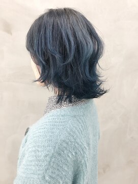 スー 渋谷(suu) *【SUN】イルミナカラーディープブルーウルフ*