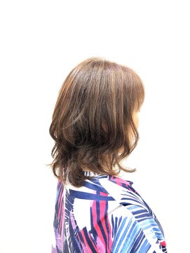 クオリス 上福岡店(QUALIS) レイヤーカット/前上がり/オレンジカラー/艶カラー/30代40代50代