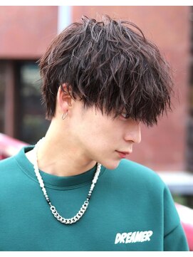 メンズフィール 南森町(MENS FEEL) スペインカール/スパイキーショート/ブルーブラック/南森町