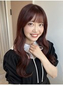 (韓国風/くびれヘア/縮毛矯正/前髪/韓国レイヤー/小顔)