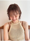 似合わせ小顔ボブ×ベージュカラー デザインカラー
