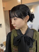 カルテ(QUARTE)&nbsp;黒髪アレンジメント　ミディアム