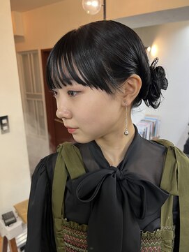 カルテ(QUARTE) 黒髪アレンジメント　ミディアム