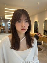 ジーナ 京都河原町(Zina)&nbsp;＊オリーブカラーストレートヘア＊美髪【Zina京都河原町】