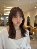 *オリーブカラーストレートヘア*美髪【Zina京都河原町】