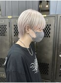 【GEEKS渋谷】シースルーマッシュウルフ/ホワイト/中性的ヘア