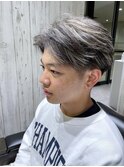 メッシュカラーメンズカラーハイライトホワイトメッシュ新潟万代