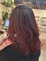 ラフ バイ マグ 南松本(R.A.F. by Mag)&nbsp;ケアブリーチカラーダブルカラーボルドーカラーレッドカラー