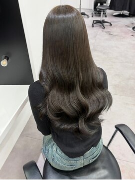 ノー バイ イオエ 西梅田(no. by ioe) ブリーチなしカラー/髪質改善/ミルクティーベージュ/小顔ヘア