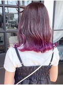 ブリーチなしカラーグラデーションカラーインナーカラー40代50代