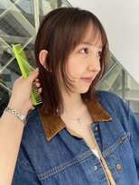 ノラギンザユー(NORA GINZA/U)&nbsp;顔まわりカットレイヤーボブブラウンベージュ