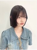 『ラベンダーを使った暗髪グレージュ』