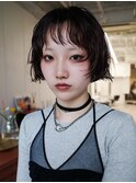 ミニボブ/ワインレッド/パーマ【kuroda】