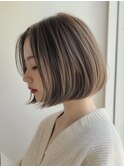 ボブ/透明感カラー/顔周りレイヤー
