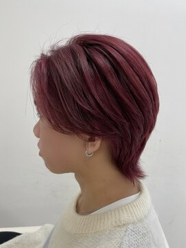 ヘア ポジション HAIR Position 本荘店 メンズレイヤー 大人レッド