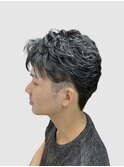 ビジネス◎くせ毛フェザーショートツーブロック