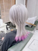 デイズ(days)&nbsp;ハイトーン ホワイトシルバー×ピンクエンド カラーウルフ