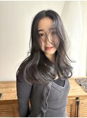 暗髪ブルーブラック×ローレイヤーカット