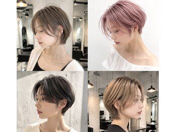 シエラ 堀江(CIERA.)の写真/【堀江】似合わせ×ハイトーンが得意なサロン◎単調になりがちなショートも顔周りの似合わせで垢抜け♪