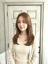 アロマ ヘアー ルーム 新宿3号店(AROMA hair room)&nbsp;ブリーチなし/ブリーチなしダブルカラー/ベージュブラウン/新宿