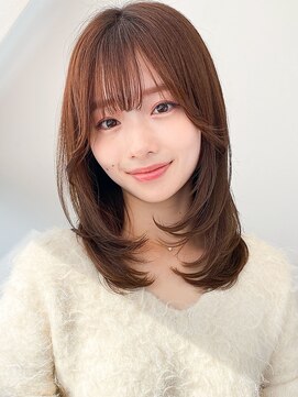 ラ ヴェラー(La valeur) 透明感髪質改善カラー◎ココアブラウン×くびれレイヤー夏カラー