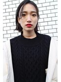 【jako】インナーカラー バイオレット 外ハネ ボルドー