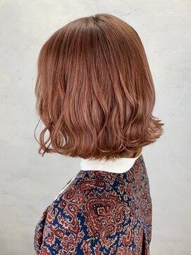 アイティー バイ アルバム 中野店(IT by ALBUM) サーモンピンク_ホワイトアッシュエアリーミディ_ba310612