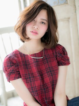 モッズ ヘア 福岡姪浜店(mod's hair) *mod's姪浜*…ニュアンスカラーくせ毛風こなれヘアＡラインボブe