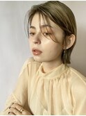 【PARK】オリーブベージュ×セミウェットボブ