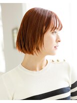 タヤ 府中店(TAYA)&nbsp;20代シースルーバングハイライトオリーブカラーショートボブ