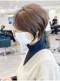 美シルエット×白髪ぼかし×上質大人ショートボブ【担当BISA】
