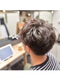 こなれ2ブロック襟足スッキリ無造作パーマ【カミケン方木田店】