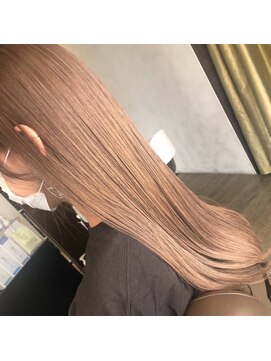 エヌプラス(N+) くびれヘアアプリコットオレンジ夏ハイライトカラー