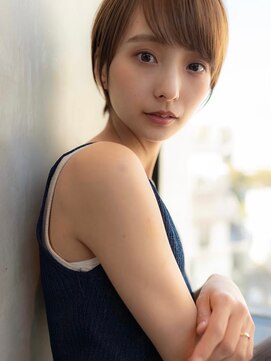 イオ 本厚木(io) 20代30代大人かわいい丸みショートベージュカラー前髪