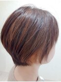 大人ショートボブ＆ハイライト